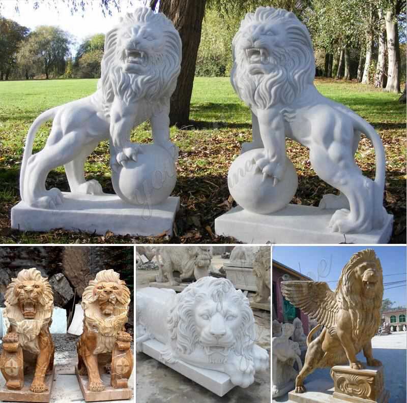 Life Size Marble Lion Statue for Front Porch other designs