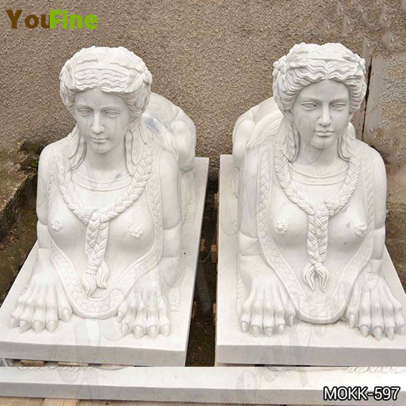 Classical Life Size Marble Egyptian Sphinx Statue House Decorations Wholesale Details