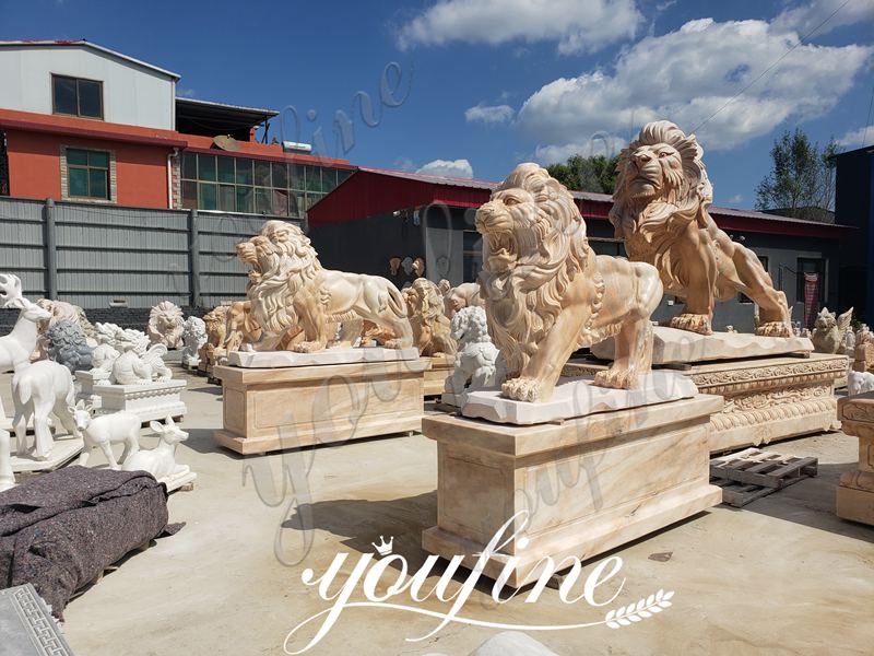 Large Sphinx Statue Stone Lion Statues Door Entrance for Sale MOKK-596 More Designs