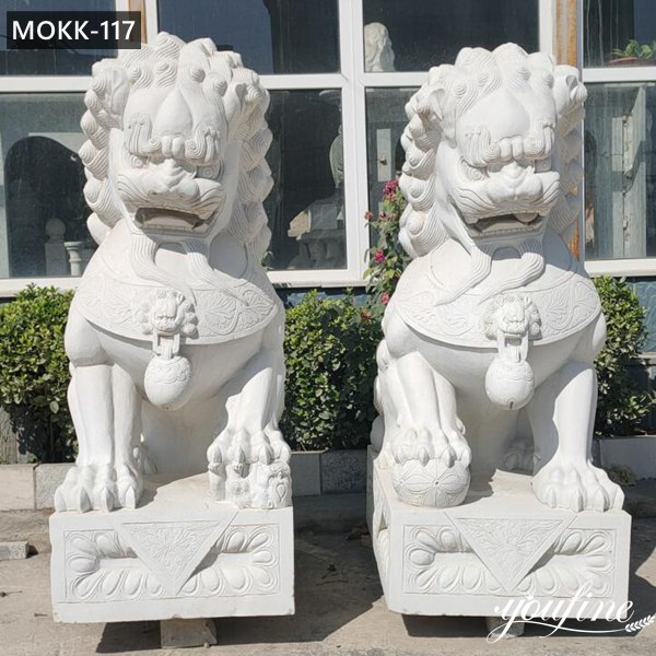 Large Chinese Foo Dog Sculpture Driveway Decor for Sale MOKK-117