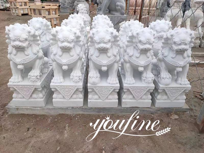 Large Chinese Foo Dog Sculpture Driveway Decor for Sale