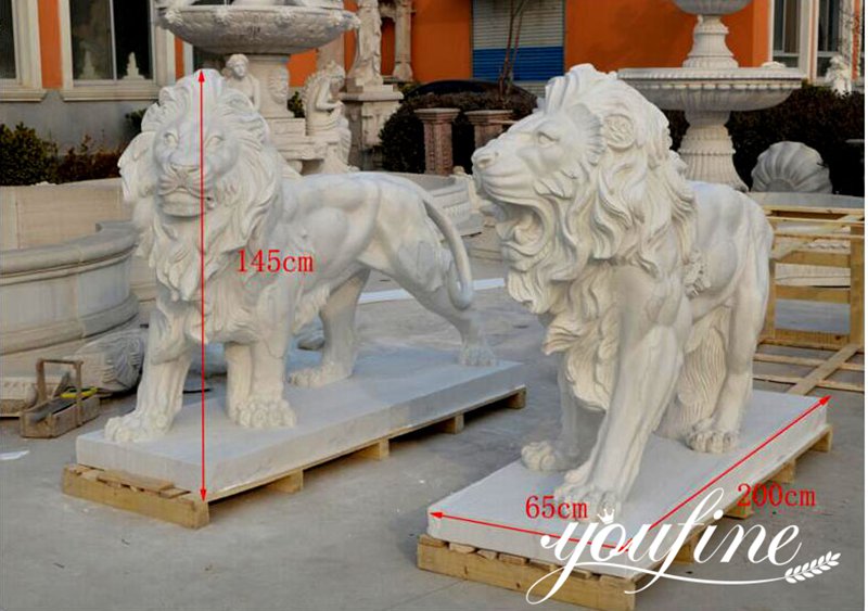 White marble lion