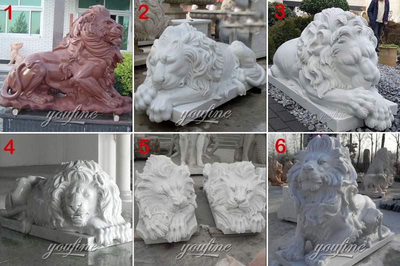 lying lion statue
