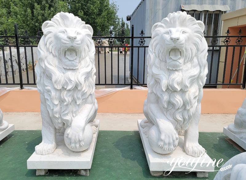 Marble lion statue (1)