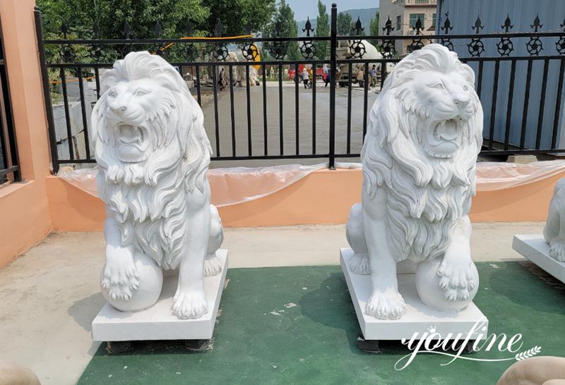 Marble lion statue (2)