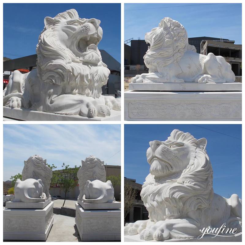 life size marble lion statue (2)