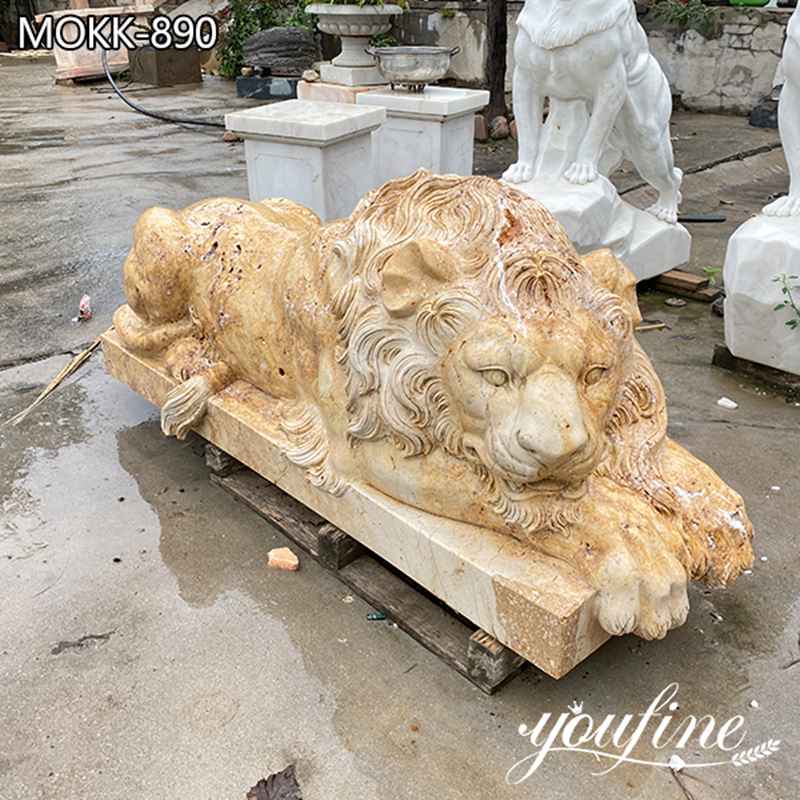 Large Outdoor Marble Lion Statue Home Decoration Factory Supply MOKK – 890