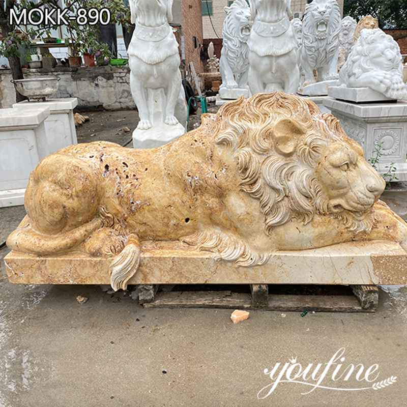 Large Outdoor Marble Lion Statue Home Decoration Factory Supply MOKK - 890 (3)