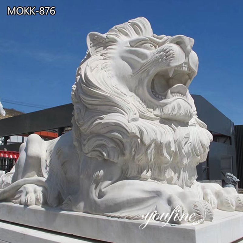 white marble lion statue (1)
