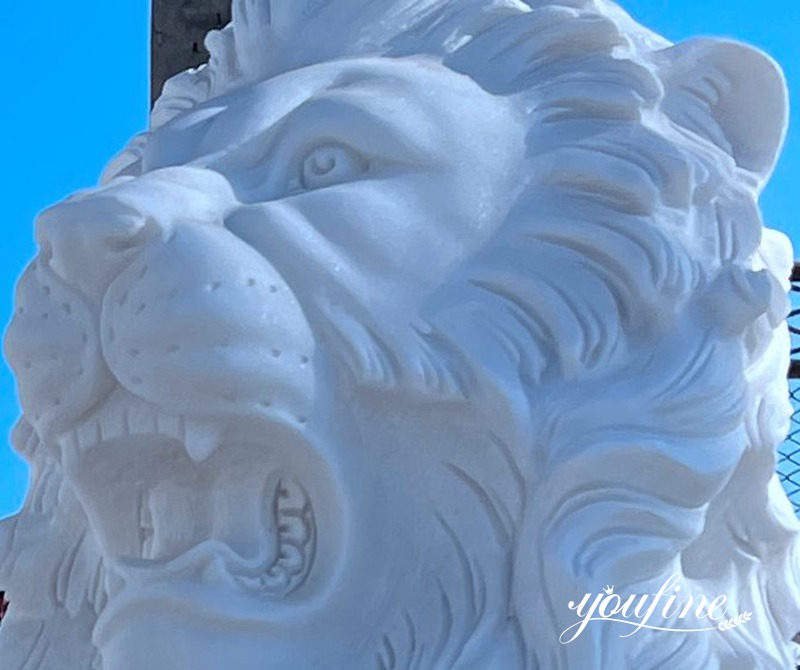 White Lion Sculpture-YouFine Sculpture (2)