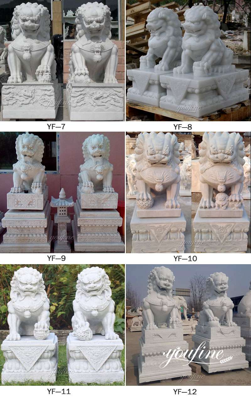 large outdoor foo dog statues -YouFine Sculpture