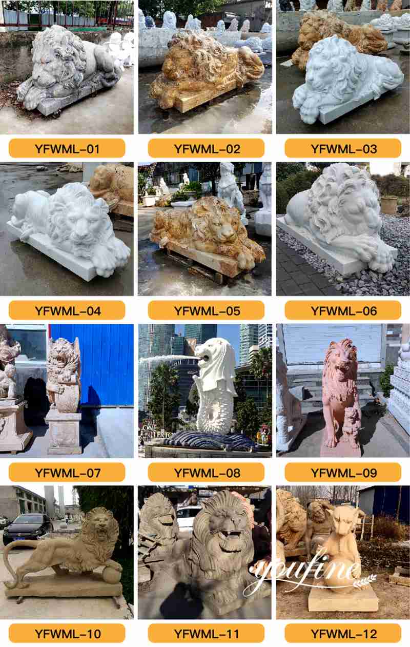 large outdoor foo dog statues-YouFine Sculpture