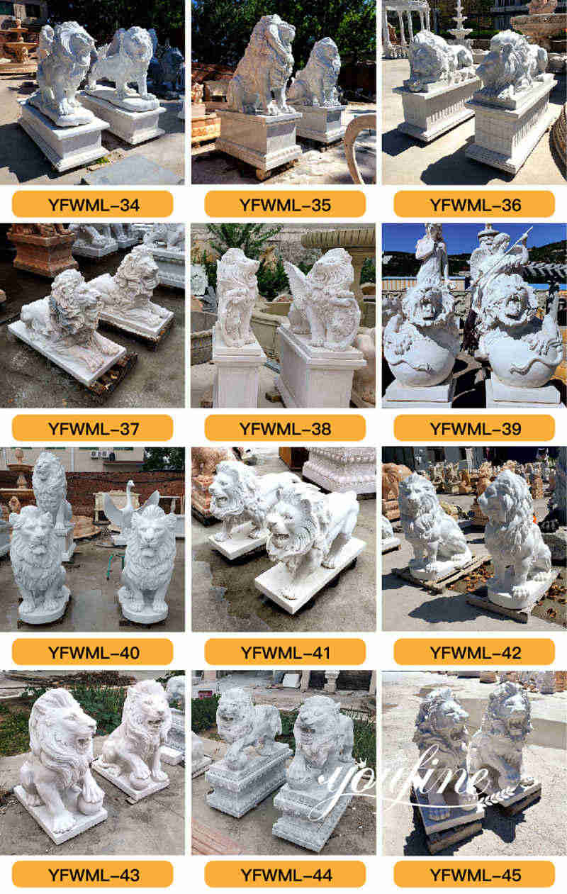 Chinese guardian lions for sale -YouFine Sculpture