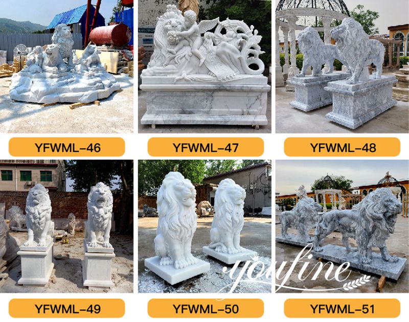 marble lion statue-YouFine Sculpture