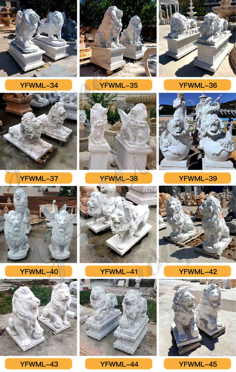 More choice for marble lions-YouFine Sculpture