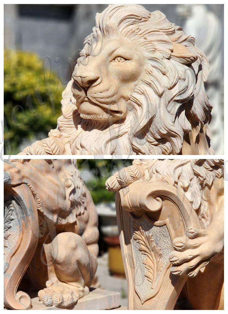 marble lion sculpture -YouFine Sculpture
